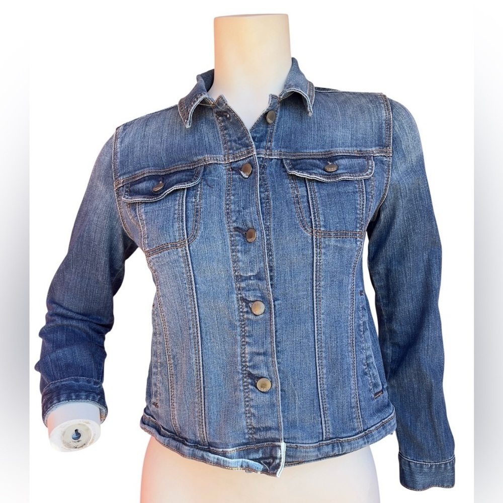 GAP Medium Wash Blue Women's Denim Jacket Gap Kid Size XXL